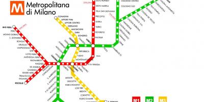 Mapa metroa milano