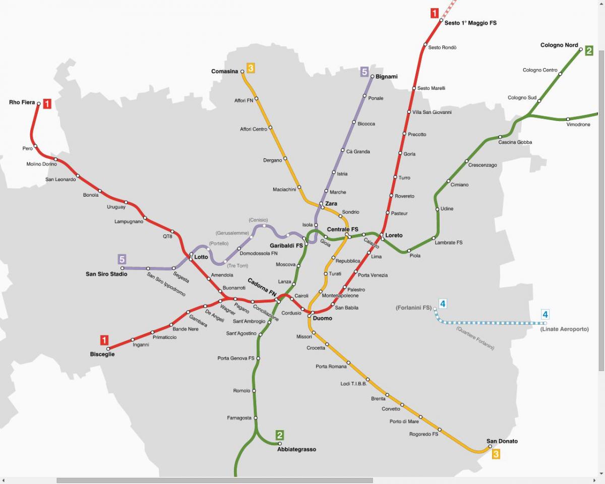 mapa atm milano tramvaj