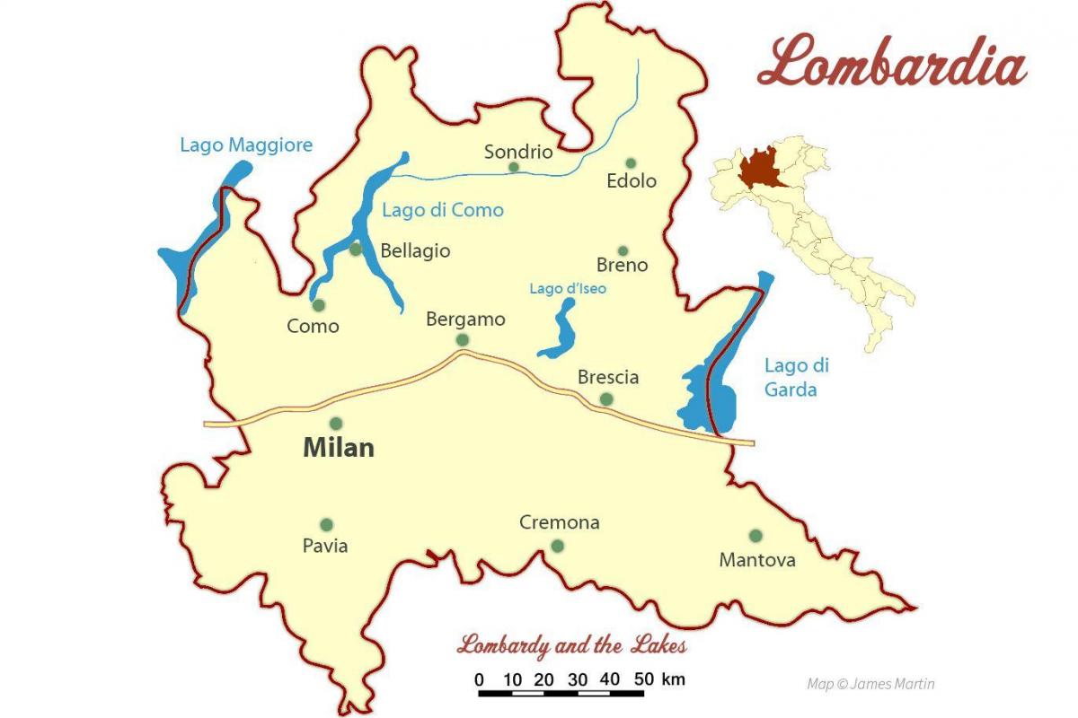 mapa milan lombardiji