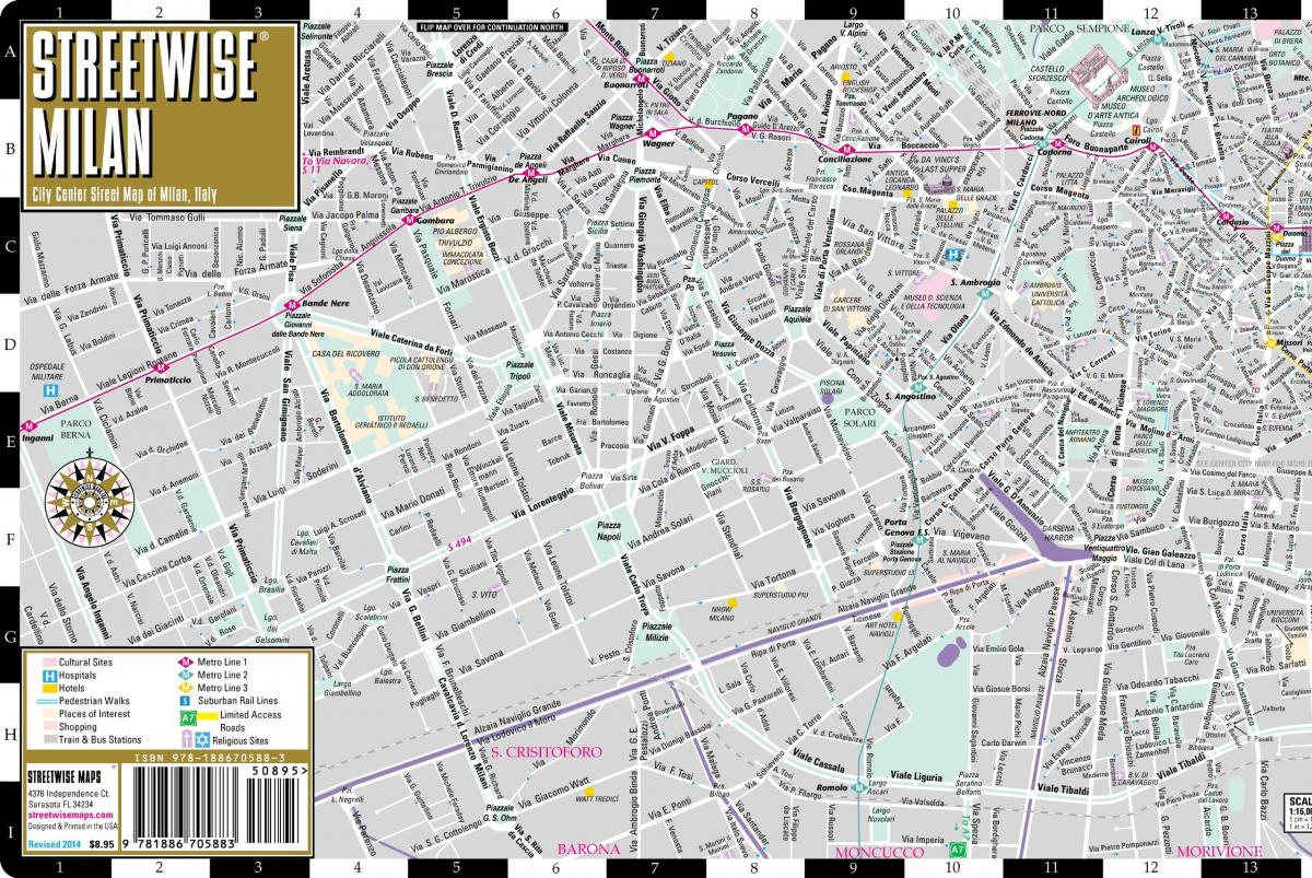 ulična mapa milana centar grada