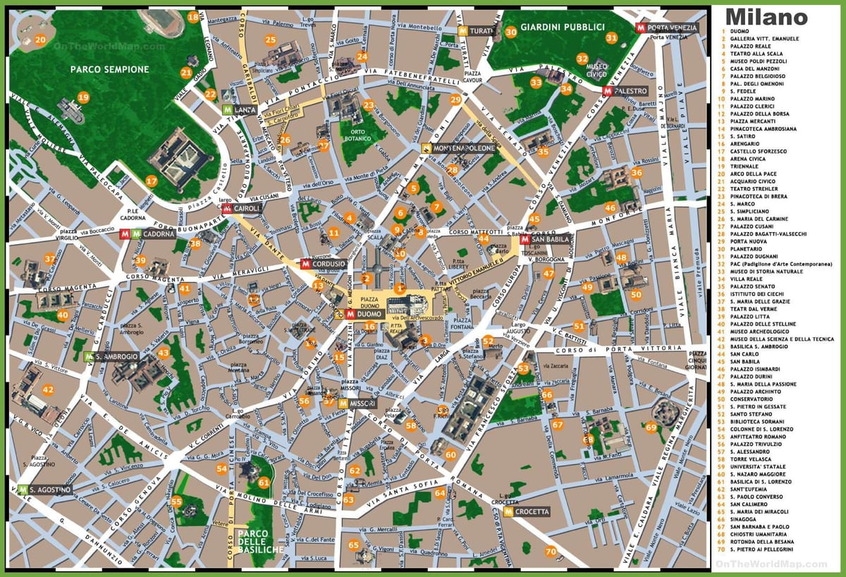 milan razgledanje mapu