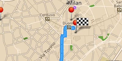 Mapa milan isključen