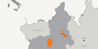 Mapa milan i okolnim gradova