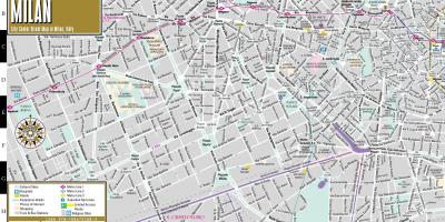 Ulična mapa milana centar grada